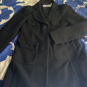 See By Chloe Black Wool Blend Coat Size 4